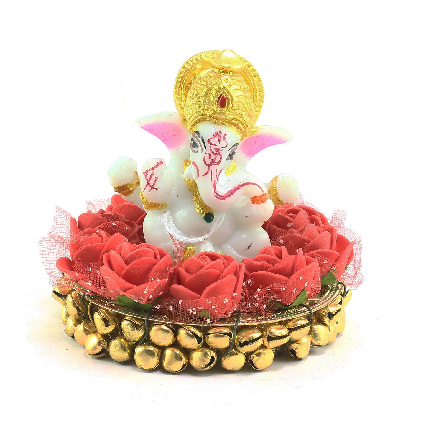 eCraftIndia Lord Ganesha idol on Decorative Plate for Car and Home